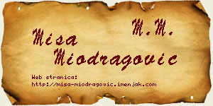 Miša Miodragović vizit kartica